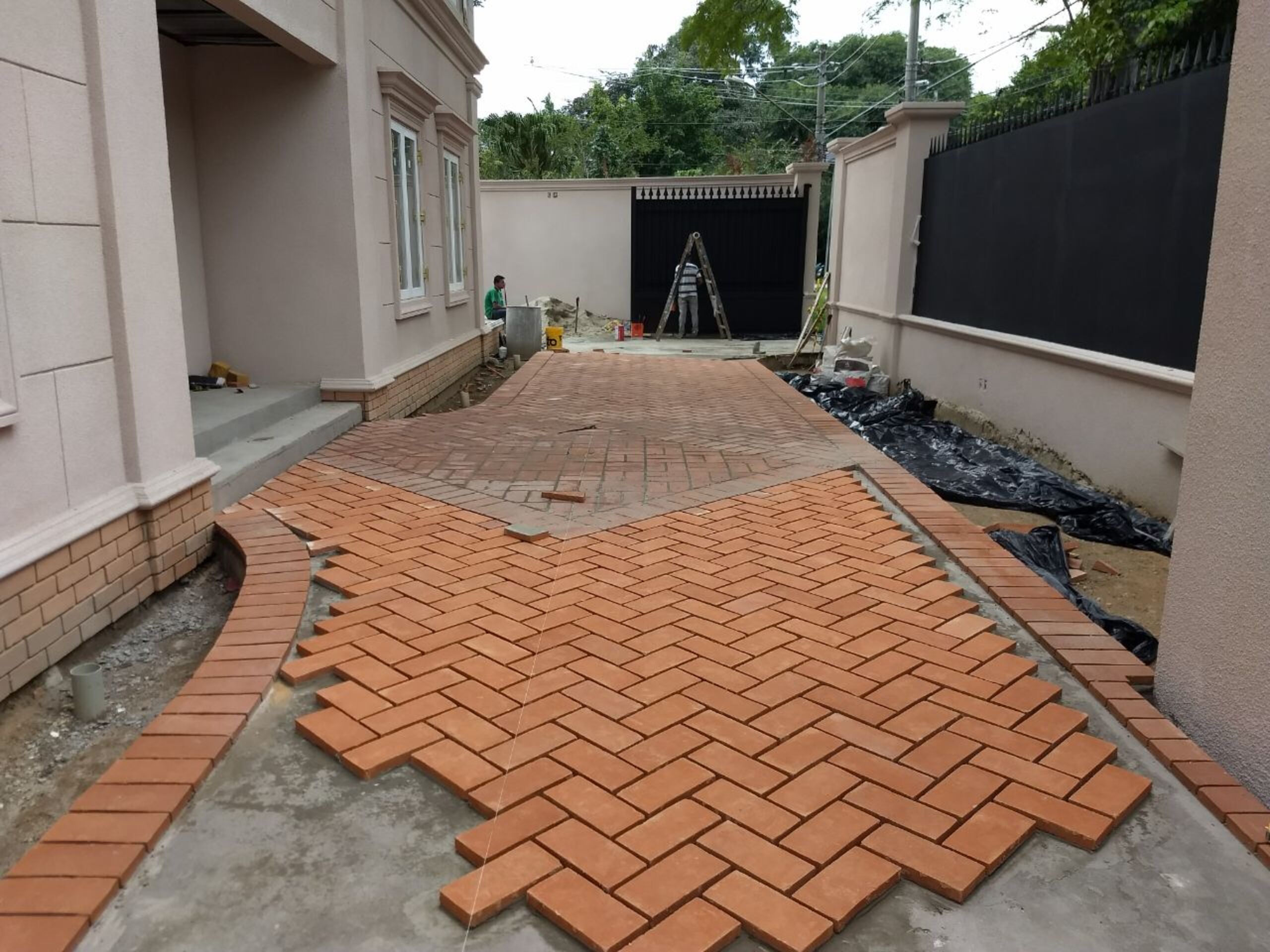 Execução de calçamento